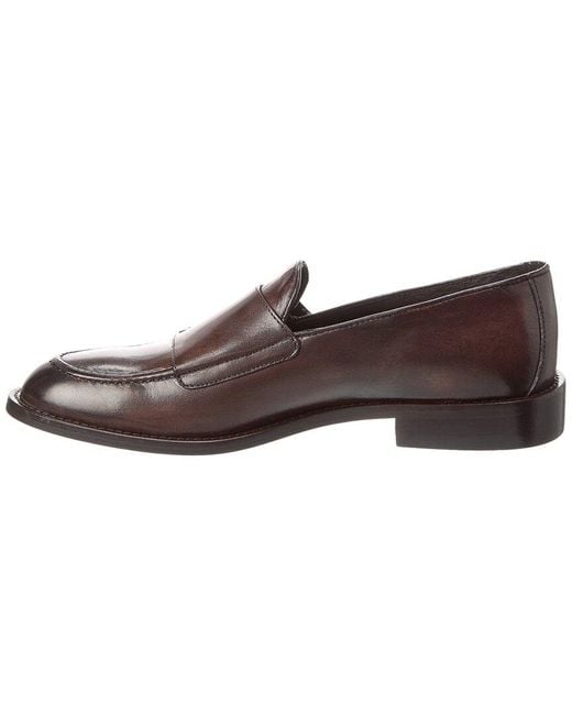 M by Bruno Magli Brown Blake Leather Loafer for men