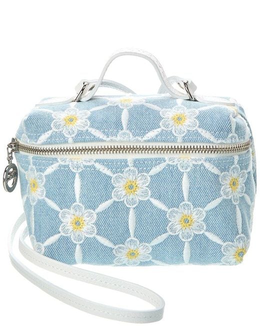 Longchamp Blue Le Pliage Collection Xs Canvas Crossbody