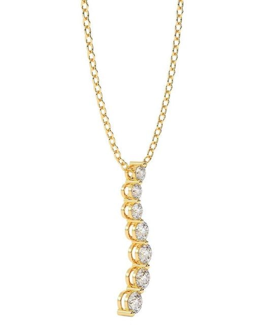Diamond Select Cuts Metallic 14K 0.75 Ct. Tw. Diamond Pendant Necklace