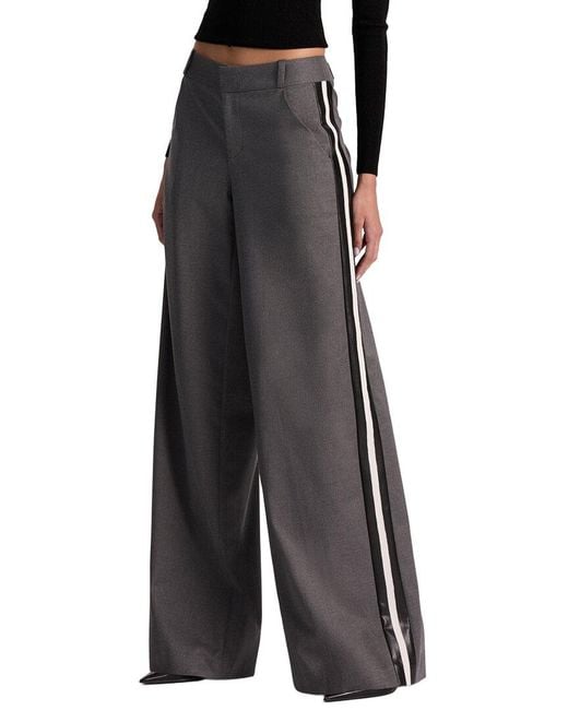 Alice + Olivia Black Stu Low-Rise Ultra Baggy Pant