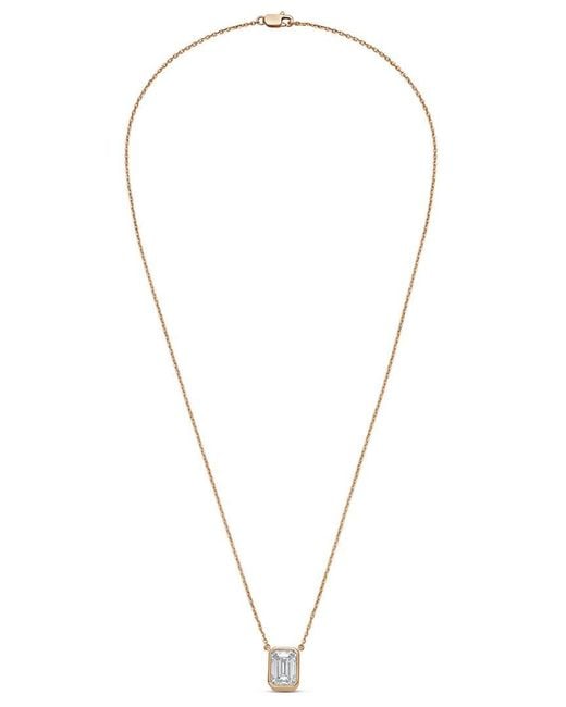 Diana M Metallic Diana M. 14K Rose 5.00 Ct. Tw. Lab-Grown Diamond Pendant Necklace