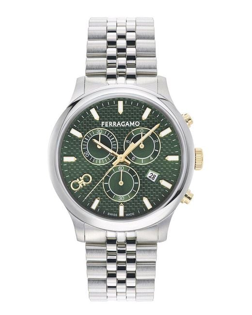Ferragamo Metallic Duo Chrono Watch for men