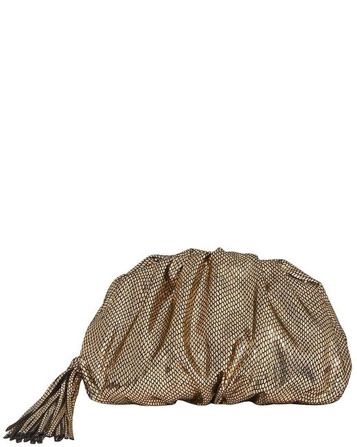 Rebecca Minkoff Brown Ruched Small Clutch