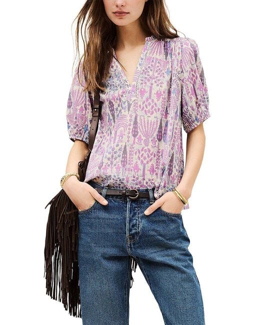 Ba&sh Red Pueblo Blouse