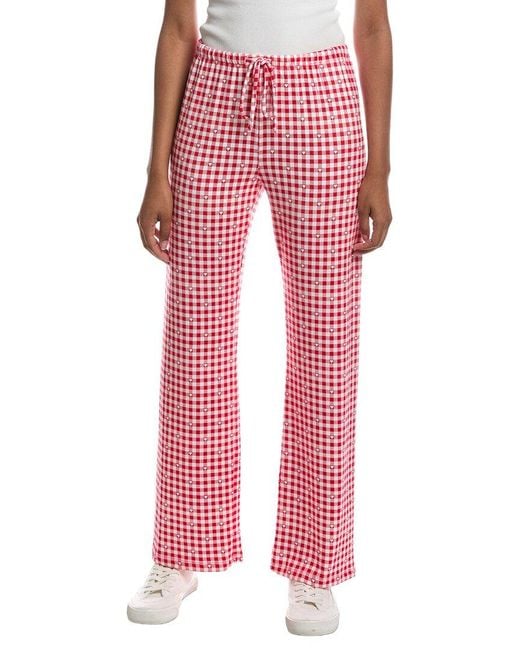 Z Supply Red So Sweet Gingham Pant