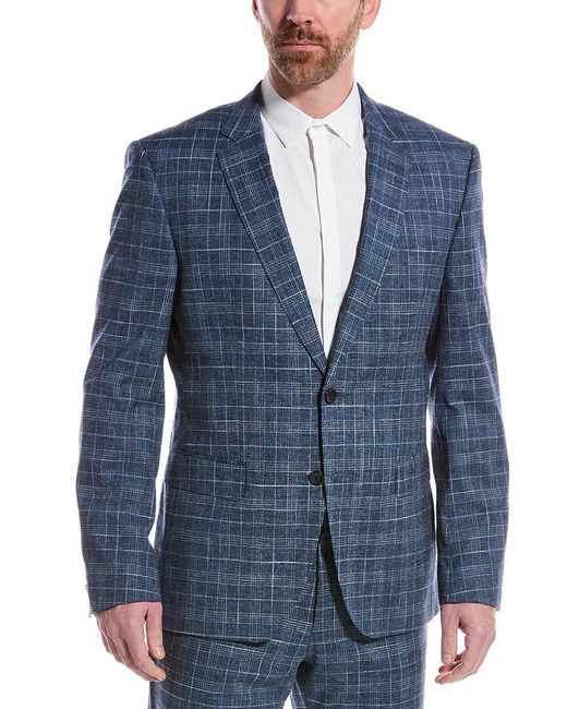 BOSS by HUGO BOSS 2pc Slim Fit Wool & Linenblend Suit in Blue for Men