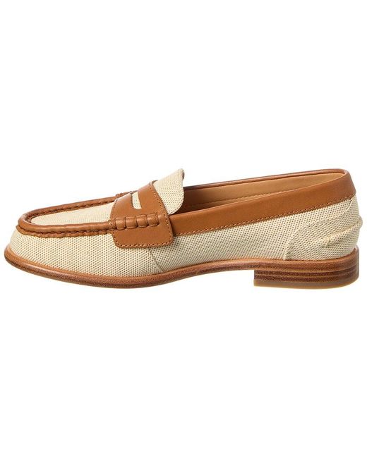 Rag & Bone Brown Carter Canvas & Leather Loafer