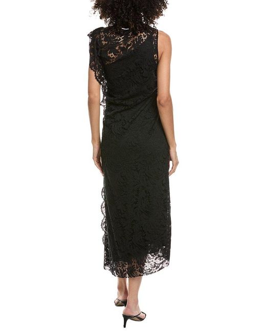 A.L.C. Black Astrid Lace Midi Dress