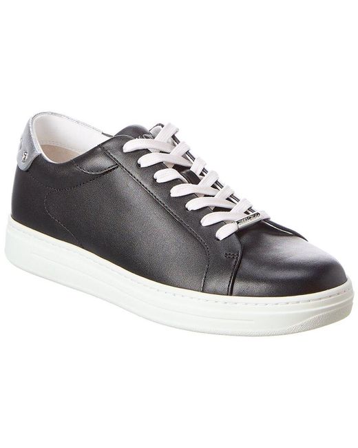Jimmy Choo Rome/f Leather Sneaker in Black/Silver (Black) - Save 5% ...