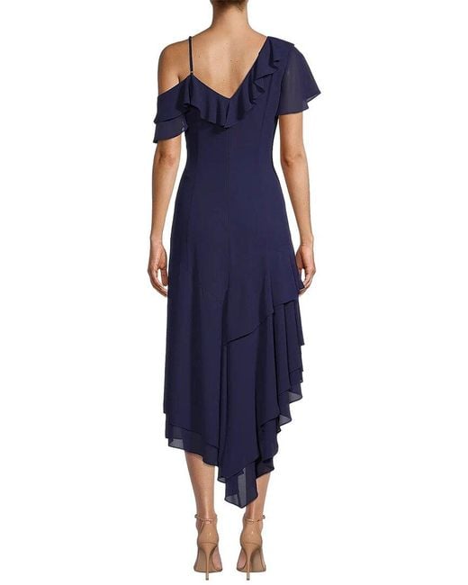 Shani Blue Embellished Midi Dress