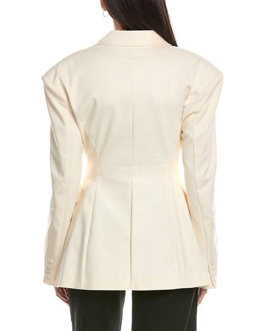 WeWoreWhat Natural Double-Breasted Blazer