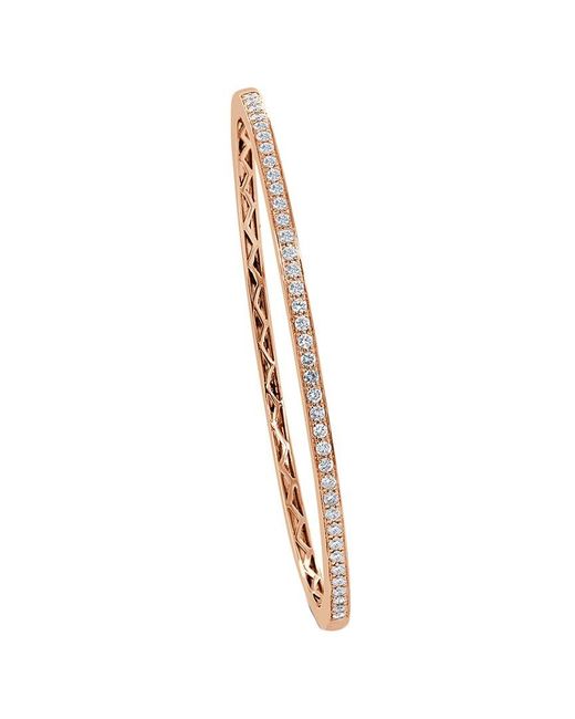 Sabrina Designs White 14k Rose Gold 0.80 Ct. Tw. Diamond Bangle Bracelet