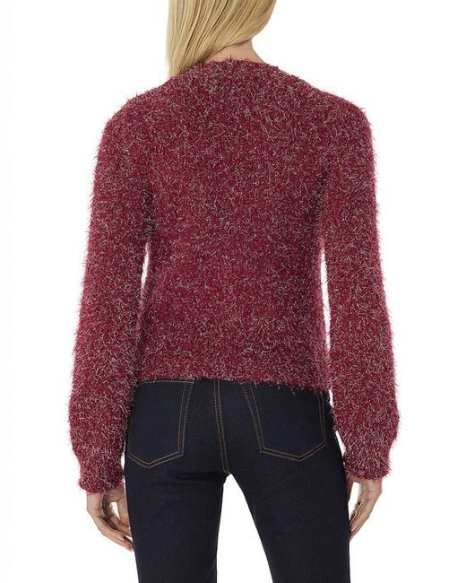 The Noli Shop Red Joana Knit Cardigan