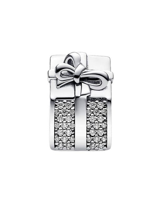 Pandora White Moments Cz Sparkling Gift Box Charm