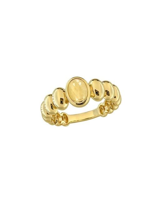 Rina Limor Metallic 0.75 Ct. Tw. Citrine Oval Ring