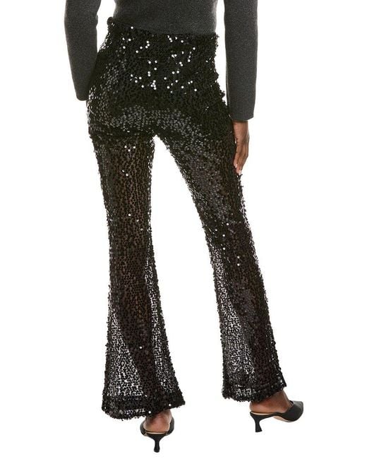 Endless Rose Black Flared Sequins Pant