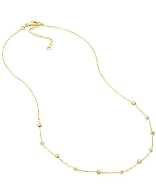 HAWLEY ST Natural 14K 0.07 Ct. Tw. Diamond Bead Necklace