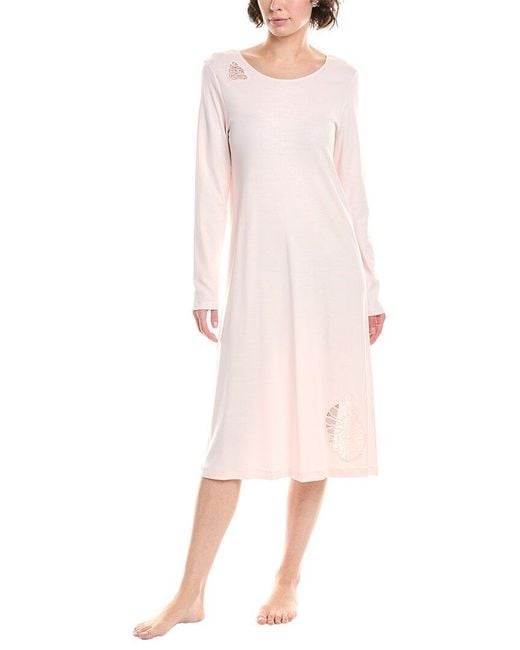 Hanro Pink Belina Round Neck Nightgown