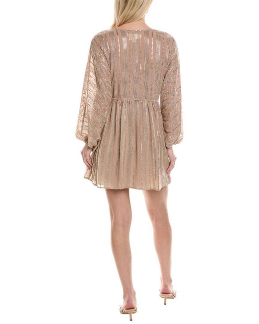 Saltwater Luxe Natural Sequin Mini Dress