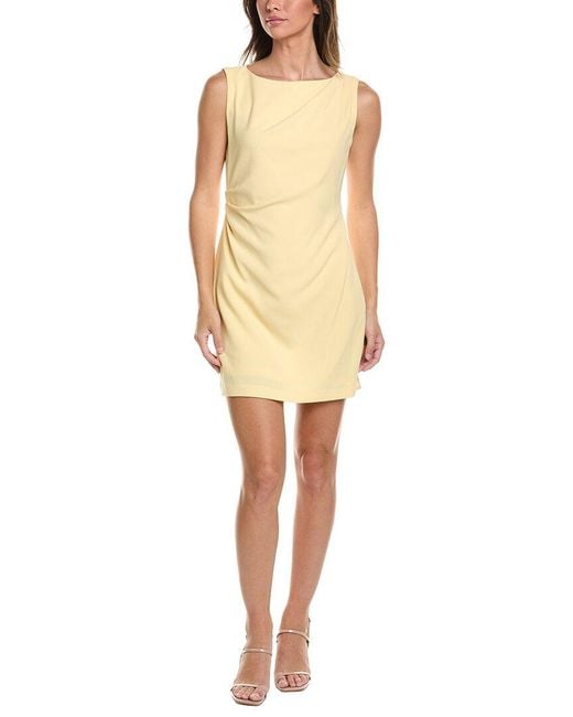 Kenneth Cole Natural Waist And Shoulder Tucked Short Dress