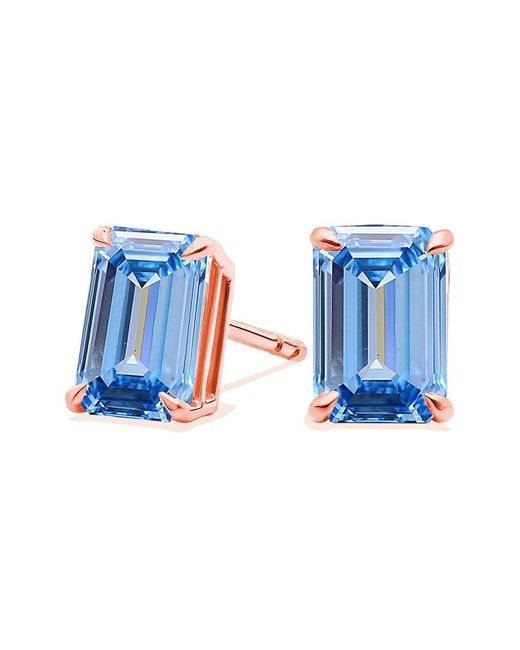 Amairah Blue 14K Rose 2.00 Ct. Tw. Lab-Grown Diamond Stud Earrings