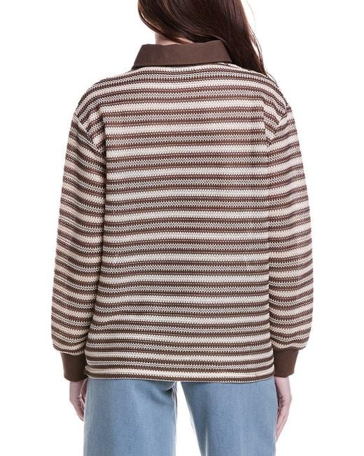 SERENETTE Gray Polo Sweater