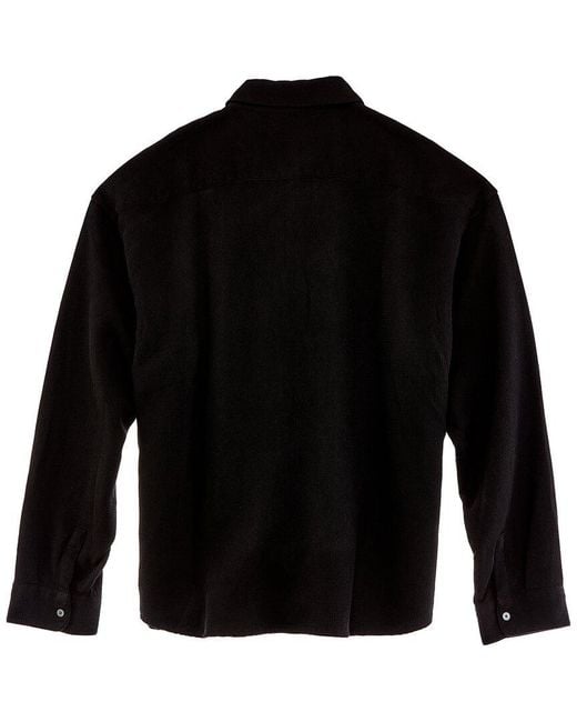 FRAME Black Waffle Textured Shirt for men