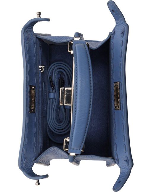 Walter Baker Blue Reed Mini Leather Satchel