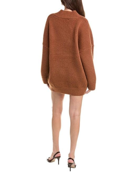 SER.O.YA Brown Almada Alpaca & Wool-Blend Sweaterdress
