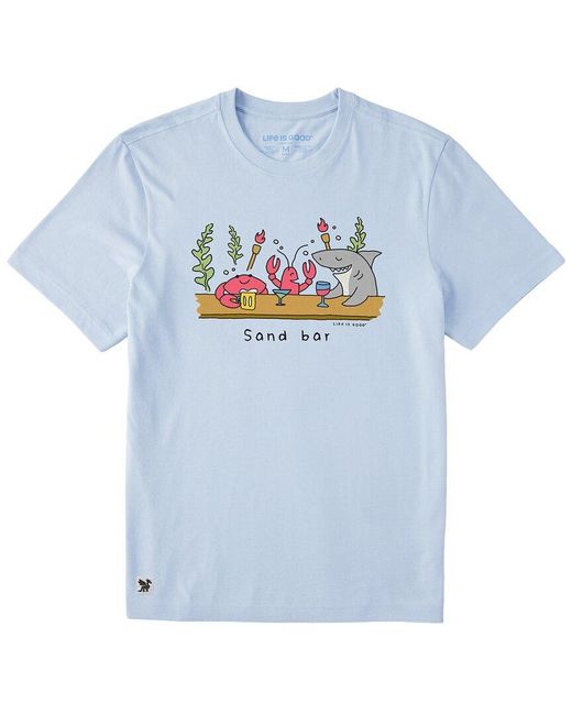 Life Is Good. Blue Crusher Tee for men