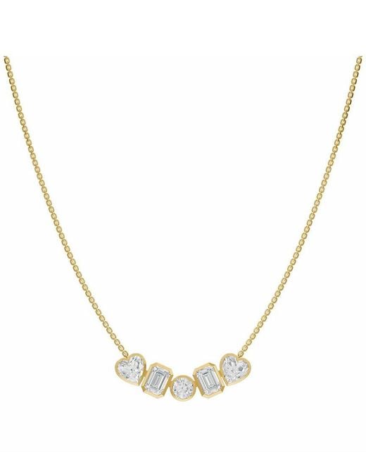 Lab Grown Diamonds Metallic 14K 5.12 Ct. Tw. Lab-Grown Diamond Necklace