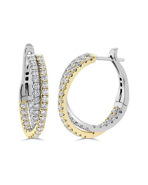 Sabrina Designs Metallic 14K 2.02 Ct. Tw. Diamond Hoops