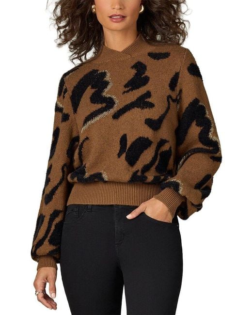 Wit & Wisdom Brown Abstract Sweater