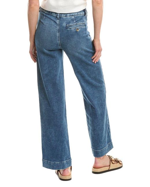 Faherty Brand Blue Stretch Terry Sailor Trouser