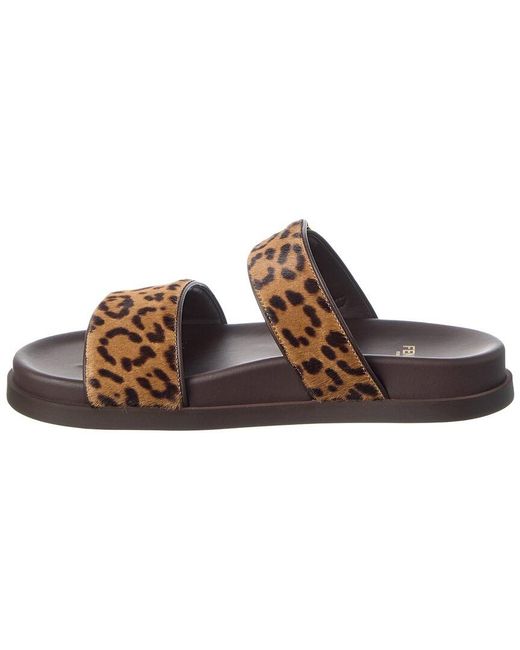 Fendi Brown Feel Haircalf & Leather Sandal