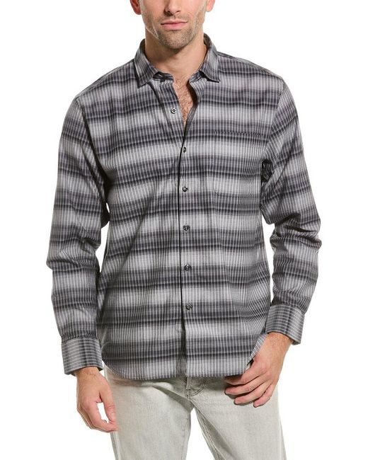 Tommy Bahama Gray Lazlo Ombre Stripe Silk-blend Shirt for men