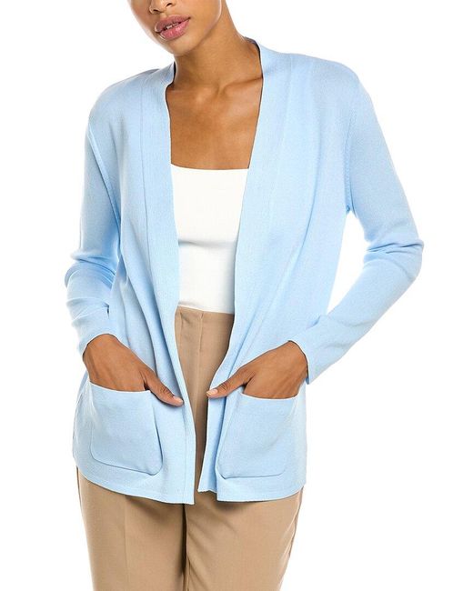 Synthetic Open Front Cardigan 