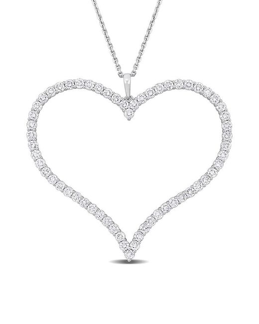 Rina Limor White 14k 3.30 Ct. Tw. Diamond Jeart Pendant