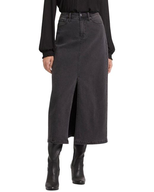NYDJ Black Petite Skirt Cloud Stone Long Jean
