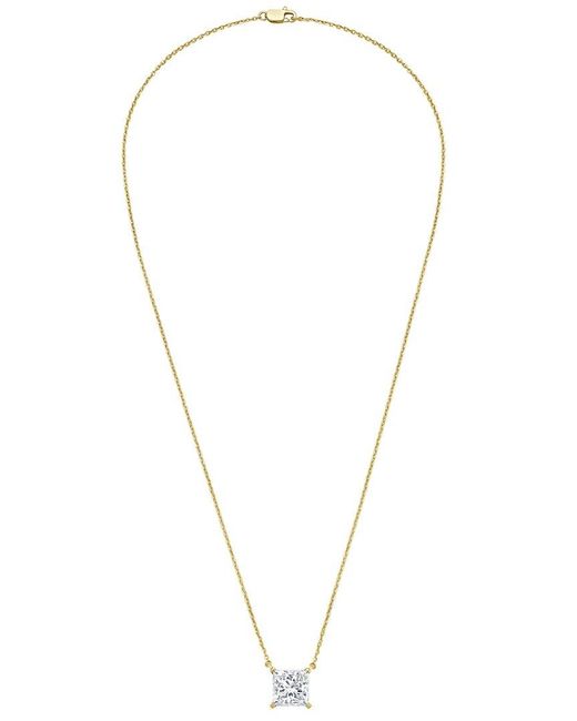 Diana M Metallic Diana M. 14K 6.00 Ct. Tw. Lab-Grown Diamond Pendant Necklace