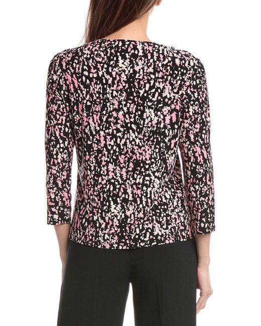 Anne Klein Red Boat Neck Top