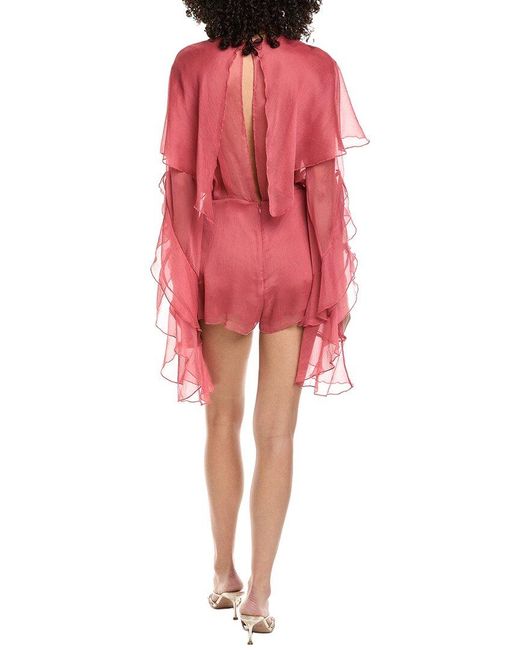 Bardot Red Carson Playsuit