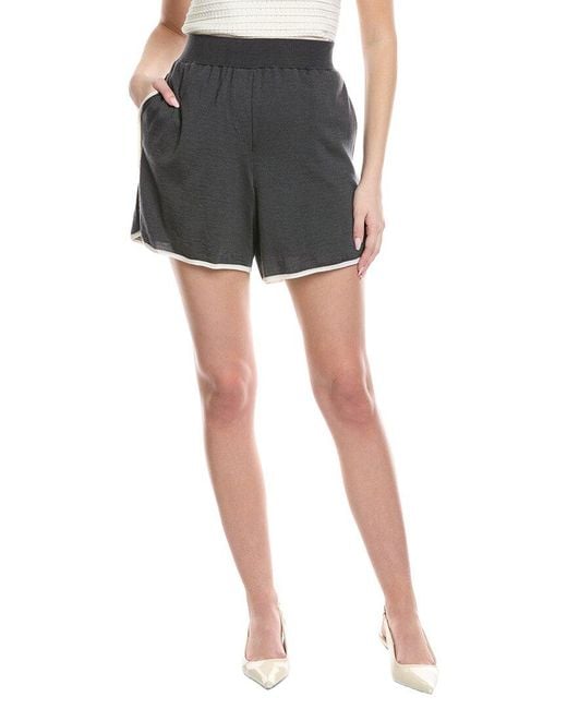 Brunello Cucinelli Gray Cashmere & Silk-Blend Short