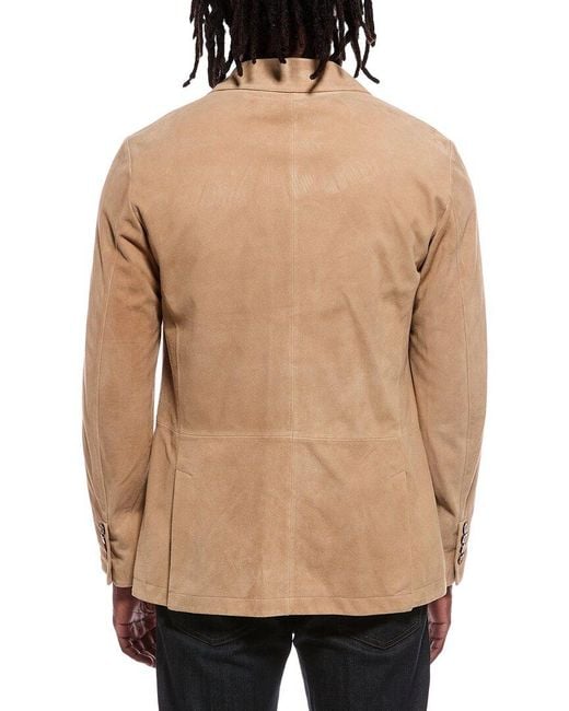 Canali Natural Suede Jacket for men