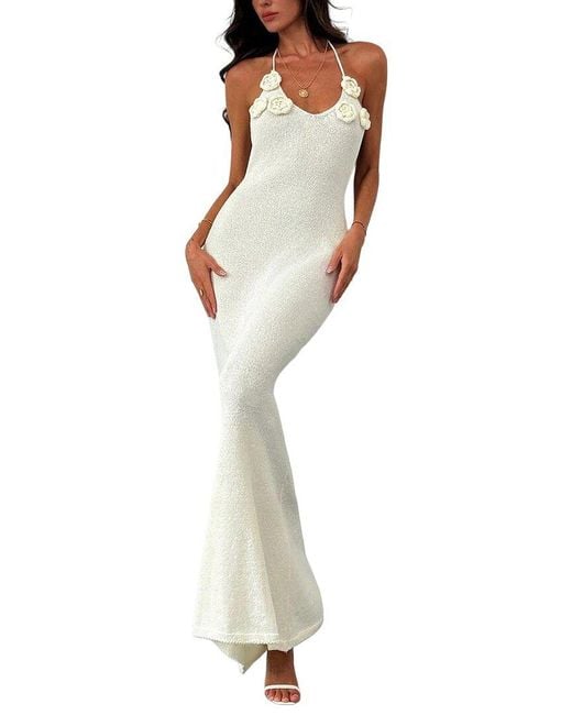 LEON GORI White Maxi Dress