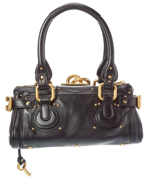 Chloé Black Paddington Small Leather Shoulder Bag
