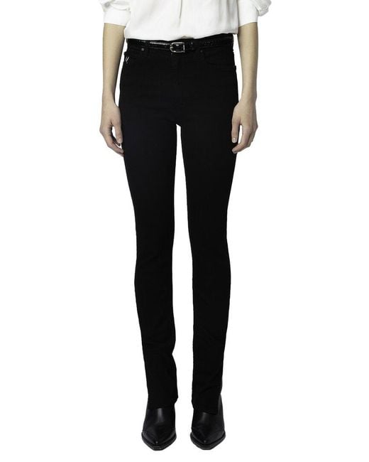 Zadig & Voltaire Black The Jett Bugs 2023 Skinny Full Jeans