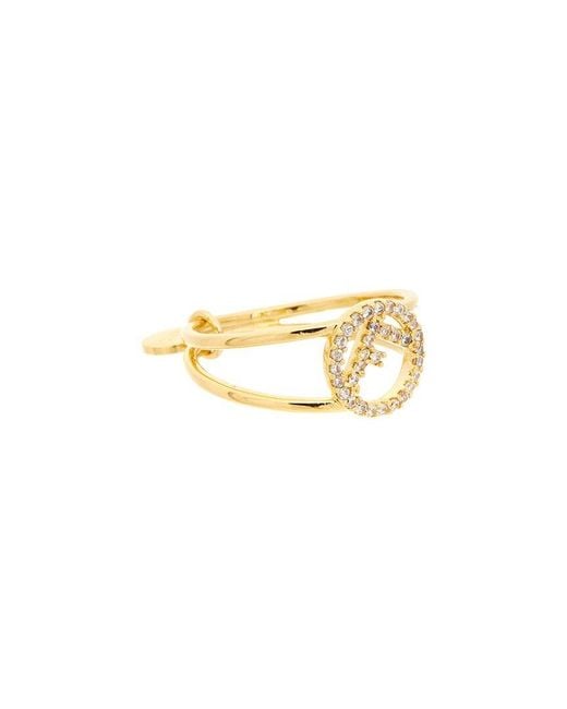 Fendi White F Is Ring