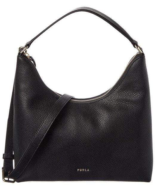 Furla Black Hecate Leather Hobo