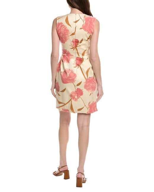 Lela Rose Red Floral Mini Dress